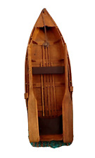 Folk Art Rowing Boat Scratch Built Model wooden circa 1940s Vintage# picture