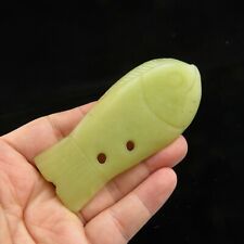 Chinese jade,collectibles,natural jade,Hongshan culture,fish choi,pendant M(508) picture