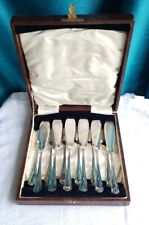 Antique Cased Cutlery Fish Knives Forks for 6 by Martin Hall & Co Silver Plated picture