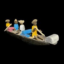 African Passengers African Boat Art Work Design hand carved Décor statue-G1734 picture