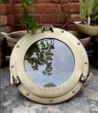 Antique Brass Finish Port Hole Nautical Maritime Boat Ship Window Style Wall picture