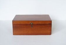 antique vintage hook lock golden patina wood box for trinkets, jewellery, chess picture