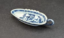 Antique Chinese Canton Blue & White Sauce/Gravy Boat picture