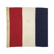 Vintage Cotton Sewn Nautical Signal Flag Maritime Navy Boat Ship Letter T Tango picture