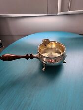VINTAGE “FISHER  STERLING SILVER 1054” SHELL  FOOTED WOODEN HANDLE Sauce Boat picture
