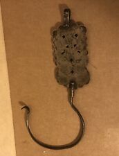 ANTIQUE CHINESE SILVER GARMENT HOOK OR OTHER HOOK WITH FISH AND OTHER picture