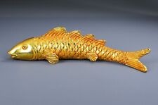 collectible copper gild sculpture auspicious fengshui small copper fish  picture