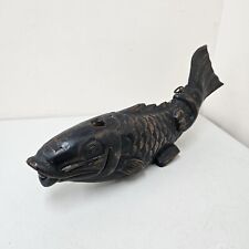 Carved Wooden Koi Fish Kettle Holder 18