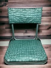 Vintage Retro Green/Teal Vinyl 1950's 1960's Portable Folding Stadium Seat Chair picture