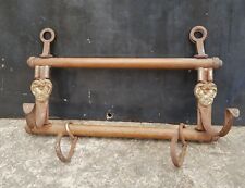 Vintage Old Victorian Unique Wooden Iron Wall Hook Hanger Decorative I487 picture
