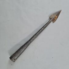 Antique double fluted hand forged whaling / fishing harpoon spear tip 13