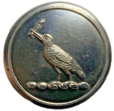 FISHER FAMILY ~ KINGFISHER w FISH IN BEAK 26mm S-P LIVERY BUTTON ARMFIELD c 1895 picture