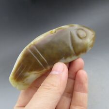 China,old  liaoning, hongshan culture, nephrite,hetian jade, fish, pendant  F820 picture