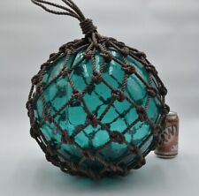 VINTAGE GLASS FISHING FLOAT IN  TURQUOISE picture