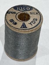 VINTAGE Silk Thread RICO Steel Blue Grey Fly Fishing Tying Sewing Spool # 663 picture