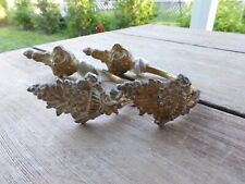 Pair of Antique  French Brass Curtain Tie Back Hooks picture