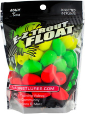 Leland's Slotted Floats E-Z Trout Magnet Float Green Red Yellow 36pk or 4pk  picture