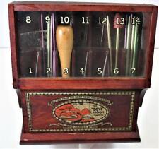 The Boye Hook and Needle Display Case Sewing Antique Near Mint Country Store picture