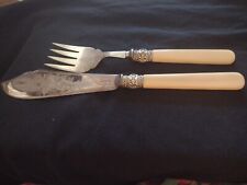 Antique MAPPIN EPNSA English Fish Serving Set W/C Knife & Fork/ RARE SET  picture