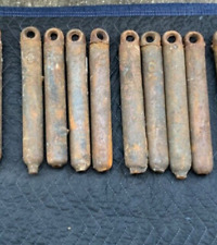 Lot of (3) #6 Cast Iron 6lb Window Sash Weights 11-12 inch fishing decor antique picture