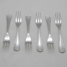 ENGLISH REED & RIBBON Design Silver Service Cutlery  Six Fish Forks 19 cm picture