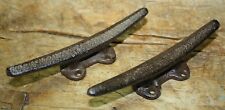 2 Cast Iron Antique Style Boat CLEATS Coat Hooks Nautical Drawer Pulls Boat  picture