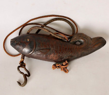 Rare Jizai hearth hook Fish shaped stopper, 19th century ZD32 picture