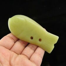 Chinese jade,collectibles,natural jade,Hongshan culture,fish choi,pendant M(538) picture