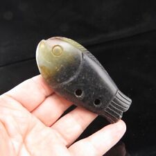 Chinese old  jade,collectibles,Hongshan culture,jade,fish,pendant F(067) picture