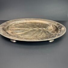 Community Plate Serving Tray Lg Silver Plate Platter Fish Meat Carving Vintage picture