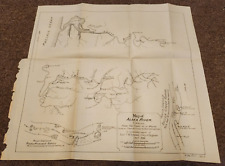 1895 MAP OF ALSEA RIVER OREGON FROM FORKS TO ITS MOUTH SHOWING BOAT OBSTRUCTIONS picture