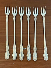 Antique Rogers & Hamilton Tudor Pattern Seafood Fork Lot of 6 Silverplate picture