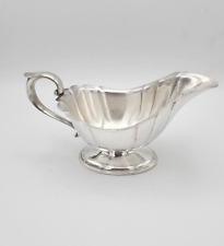 Silver Plated Sauce Boat Gravy Scalloped Edge picture