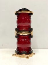 Maritime PERKO Original Bass Metal Old Cargo Expensive Electric Lamp - Red Glass picture