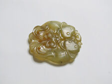 Fine Old Chinese Jade Carved Double Fish Pendant picture
