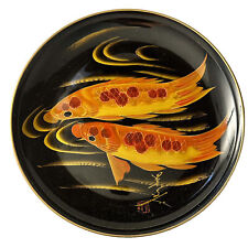 Vintage River Koi Fish Platter Plate Large Hand Painted Japanese Decorative picture