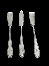 Art Deco German Silverplate WMF 90 2 Cheese Servers + Fish Knife Mono “PM” VTG picture