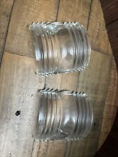 Set Of Vintage C Perkins No 2 Clear Convex Glass Boat Light Lantern Lens Covers picture