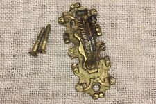 Old Coat Bath Robe Hook Hanger Fancy Curtain Tieback Brass Victorian Feather picture