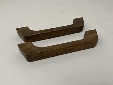 Reclaimed Teak Boat Handles 4.5” CTC Cabinet Drawer Pull One Pair 5.5” Overall picture