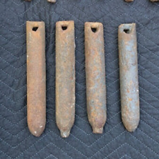 Lot of 4-Cast Iron 5 lb Vintage Window sash weights 10 inch Fishing Traps Decor  picture