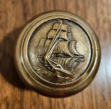 Antique Door Knob Yale Towne Ship Sail Boat Sea 1923 Boston MA Commonwealth Bank picture