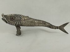 Spanish 167 Grams Silver Articulated Fish Figure 26 cm Long picture