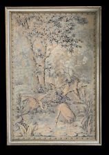 19th Century French Tapestry ~ cranes by a stream picture