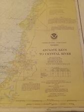 Vintage 1979 Florida Tampa Bay Weeki Wachee Nautical Fishing Costal Decor Map picture