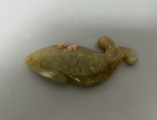 collectible jade carving ancient auspicious fish statue picture