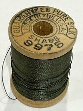 VTG Silk Thread BELDING HEMINWAY Dark Olive Green Fly Fishing Tying Sewing 9976 picture