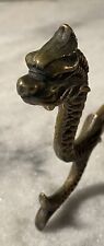 Antique Late 1800s Bronze Sea Serpent Curtain Tieback Wall Towel Hook Decorative picture