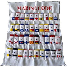 Naval Signal Flag Set with Case Cover - Nautical Decor Maritime Marine Boat Yach picture