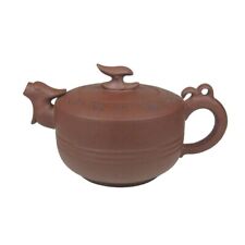 Chinese Handmade Clay Teapot With Chinese Characters Fish Spout Handle picture